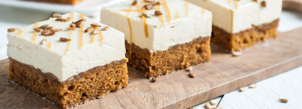 Cake met een laagje bavaroise van Credi Fond Neutral